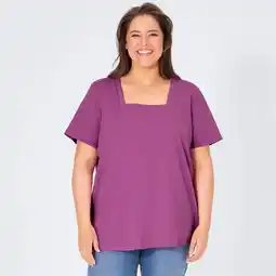 NKD Damen-T-Shirt mit eckigem Ausschnitt, große Größen Angebot