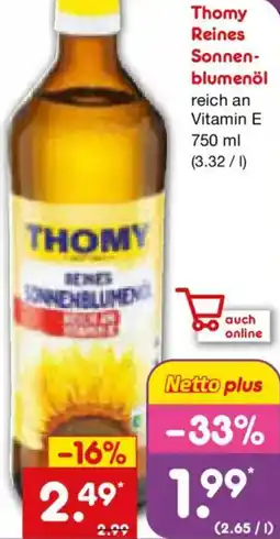 Netto Marken-Discount Thomy Reines Sonnenblumenöl Angebot