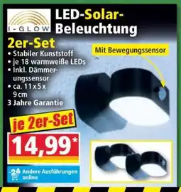 Norma LED-Solar-Beleuchtung 2er-Set Angebot