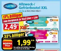 Norma Allzweck-/Gefrierbeutel XXL Angebot