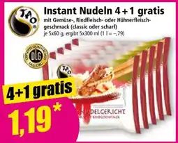 Norma Instant Nudeln 4 + 1 gratis Angebot