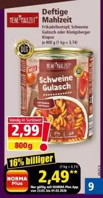Norma Deftige Mahlzeit Angebot