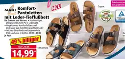 Norma Komfort-Pantoletten mit Leder-Tieffußbett Angebot