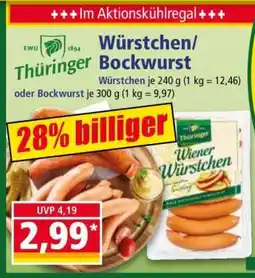 Norma Thüringer Würstchen/Bockwurst Angebot