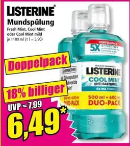 Norma LISTERINE Mundspülung Angebot