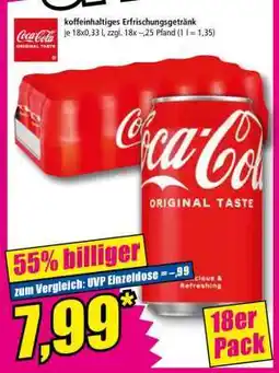 Norma Coca-Cola Original Taste 18er Pack Angebot