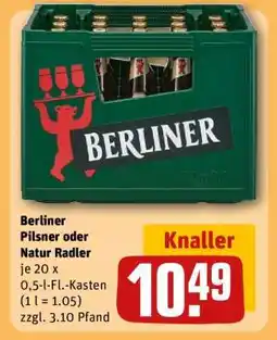 REWE Berliner Pilsner oder Natur Radler Angebot