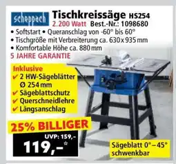 Norma Tischkreissäge HS254 Angebot