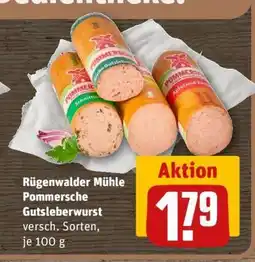 REWE Rügenwalder Mühle Pommersche Gutsleberwurst Angebot