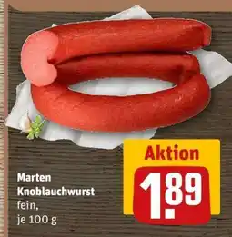 REWE Marten Knoblauchwurst Angebot