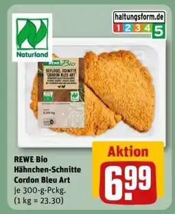 REWE REWE Bio Hähnchen-Schnitte Cordon Bleu Art Angebot