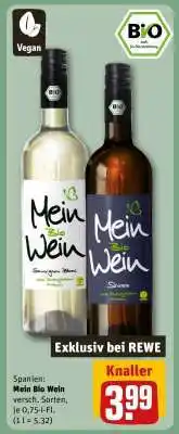 REWE Mein Bio Wein Angebot