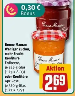 REWE Bonne Maman Weniger Zucker, mehr Frucht Konfitüre Angebot