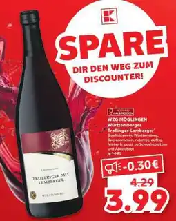 Kaufland WZG MÖGLINGEN Württemberger Trollinger-Lemberger Angebot
