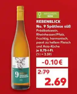 Kaufland REBENBLICK No. 9 Spätlese süß Angebot