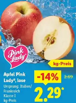 Lidl Apfel Pink Lady, lose Angebot