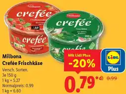Lidl Milbona Crefée Frischkäse Angebot