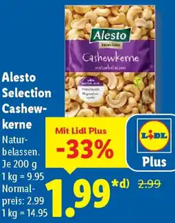 Lidl Alesto Selection Cashewkerne Angebot