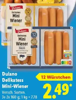 Lidl Dulano Delikatess Mini-Wiener Angebot