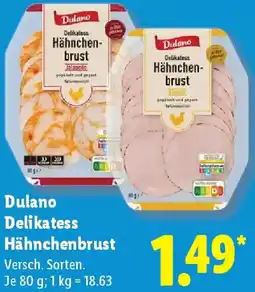 Lidl Dulano Delikatess Hähnchenbrust Angebot