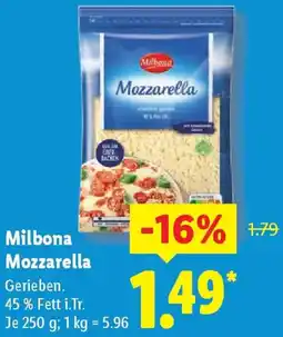 Lidl Milbona Mozzarella Angebot