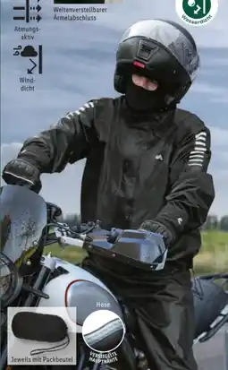 Lidl Crivit Herren Motorrad Regenjacke Angebot