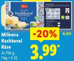 Lidl Milbona Kashkaval Käse Angebot