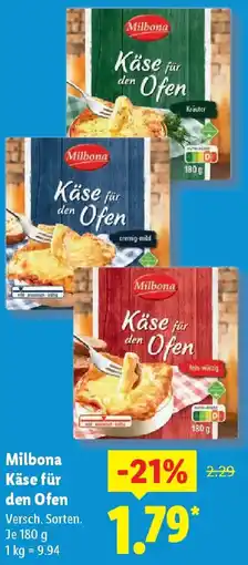 Lidl Milbona Käse für den Ofen Angebot