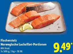 Lidl Fischerstolz Norwegische Lachsfilet-Portionen Angebot
