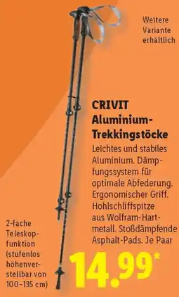 Lidl CRIVIT Aluminium Trekkingstöcke Angebot