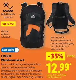 Lidl CRIVIT Wanderrucksack Angebot