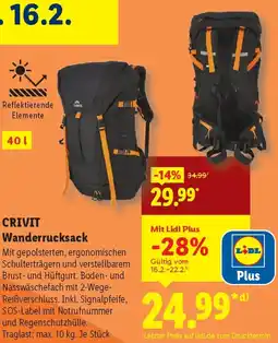 Lidl CRIVIT Wanderrucksack Angebot