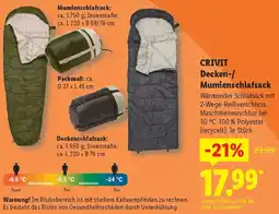 Lidl CRIVIT Decken-/ Mumienschlafsack Angebot