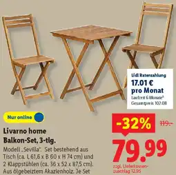 Lidl Livarno home Balkon-Set, 3-tlg. Angebot