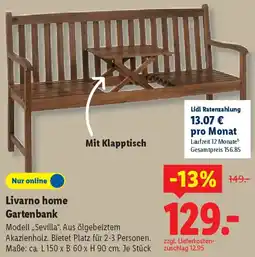 Lidl Livarno home Gartenbank Angebot