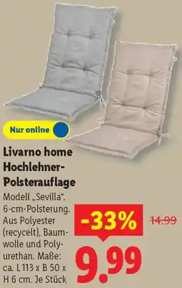 Lidl Livarno home Hochlehner Polsterauflage Angebot