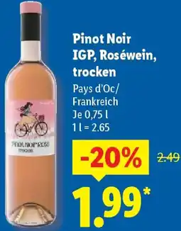 Lidl Pinot Noir IGP, Roséwein, trocken Angebot
