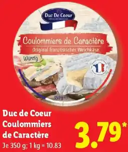 Lidl Duc De Coeur Coulommiers de Caractère Angebot