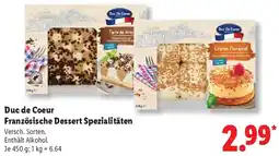 Lidl Duc de Coeur Französische Dessert Spezialitäten Angebot