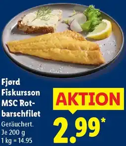 Lidl Fjørd Fiskursson MSC Rotbarschfilet Angebot