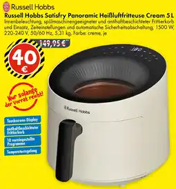 TEDi Russell Hobbs Satisfry Panoramic Heißluftfritteuse Cream 5L Angebot