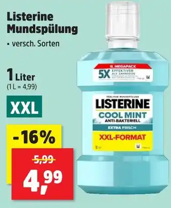 Thomas Philipps Listerine mundspülung cool mint xxl-format Angebot