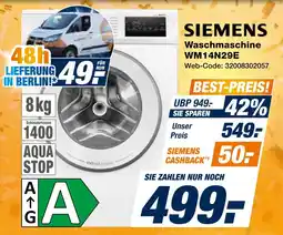 Expert Siemens waschmaschine wm14n29e Angebot