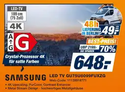 Expert Samsung led tv gu75u8099fuxzg Angebot