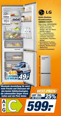 Expert Lg kühl-gefrier-kombination gbbs514cpy Angebot