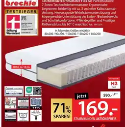 Zurbrüggen Breckle taschenfederkernmatratze flex air Angebot