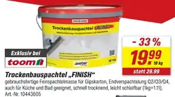 toom Baumarkt Weber trockenbauspachtel finish Angebot