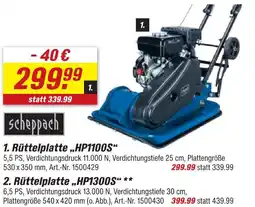 toom Baumarkt Scheppach rüttelplatte hp1100s Angebot