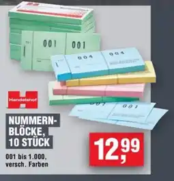 Handelshof Handelshof NUMMERN- BLÖCKE, 10 STÜCK Angebot