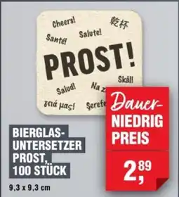 Handelshof BIERGLAS- UNTERSETZER PROST 100 STÜCK Angebot